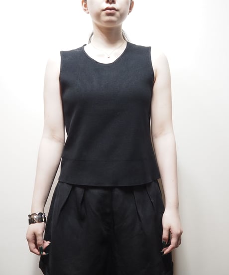 Sleeveless Rib Knit BK