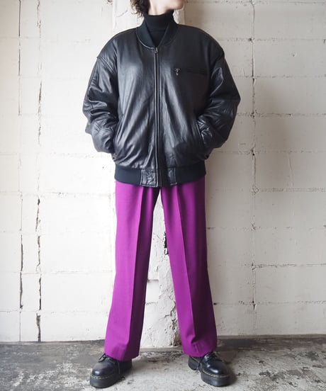 Zipup Leather Jacket BK