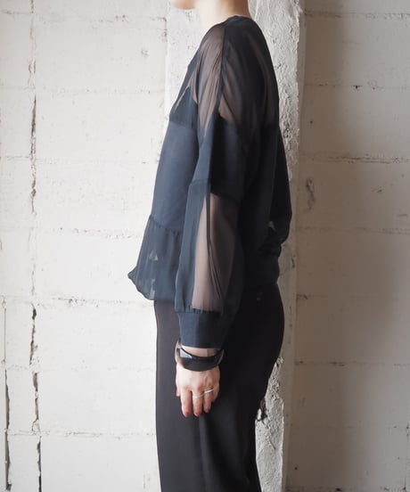 intimissimi Sheer×Cutsewn Tops BK