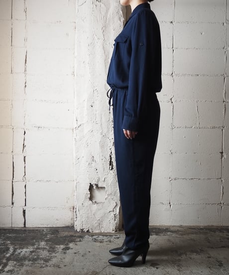 LAUREN Rayon Shirt Jumpsuit NV