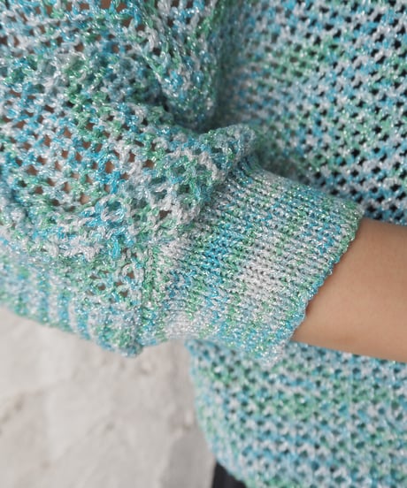Lame Mix Lowgage Knit BLGN
