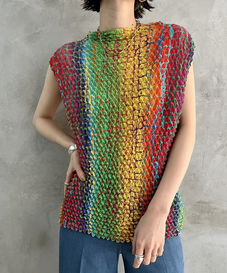 1990's Colorful Pattern Popcorn N/S BLYE GN