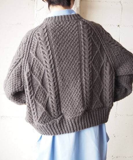 Crew Neck Fisherman Knit GR