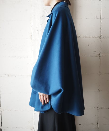 Open Collar Cape Shirt Jacket BL