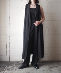JONES NEW YORK DRESS Sleeveless Long Gilet BK