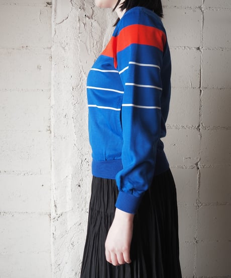 1970-80's adidas Crew Neck Sweatshirt BLRE