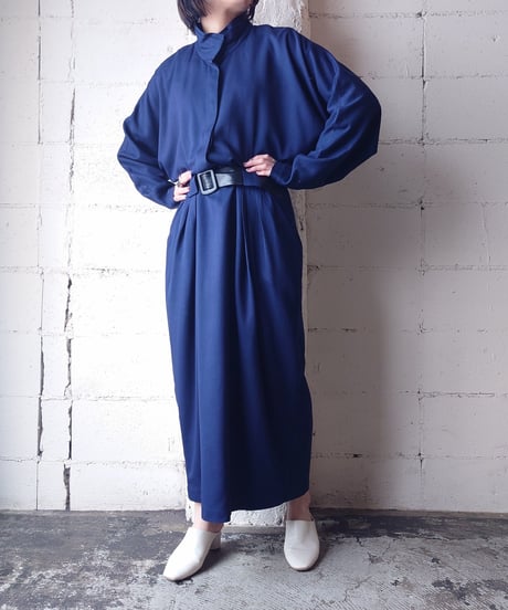 Dolman Sleeve Stand Collar Dress NV