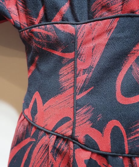 Flower Pattern Waist Yoke Dress REBK