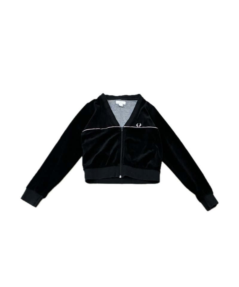 Fred Perry フルジップジャケット 黒 FRED PERRY Velour Zipup Jacket BK | Orfeo