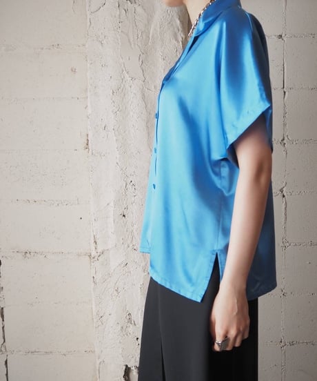 Open Collar Satin Shirts BL