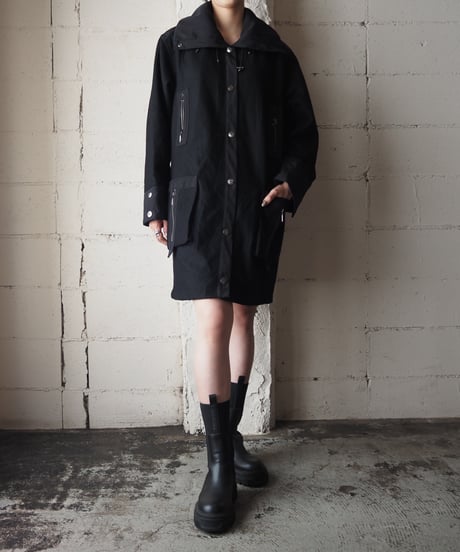 Stand Collar Design Coat BK