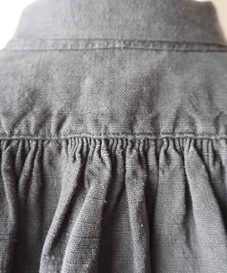 1910-20's Antique Linen Short Shirt BK