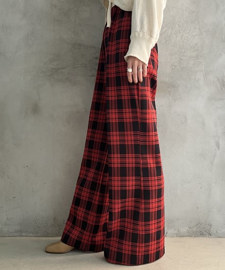 Check Pattern Wide Easy Pants REBK