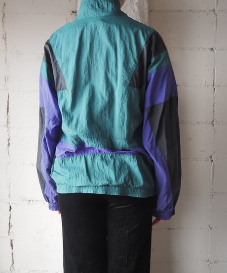 NIKE Stand Collar Nylon Jacket BKPURGN