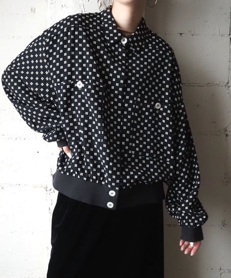 Small Pattern Shirt Jacket BKWH