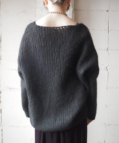 ALEXANDER LAURENT Dropped Shoulder Mohair Sweater BK