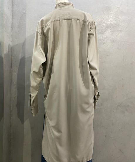 Mao Collar Embroidery Long Shirt GR