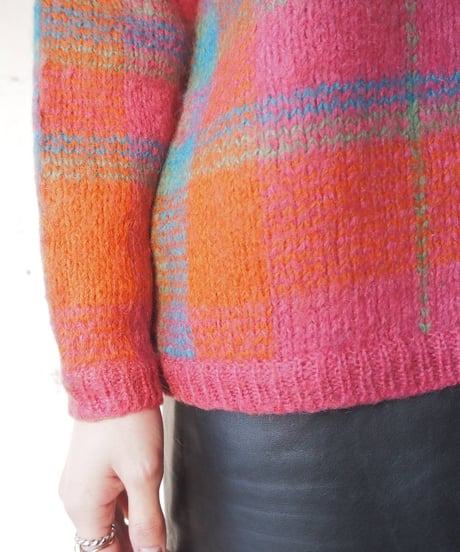 Mohair Mix Check Sweater PIBL