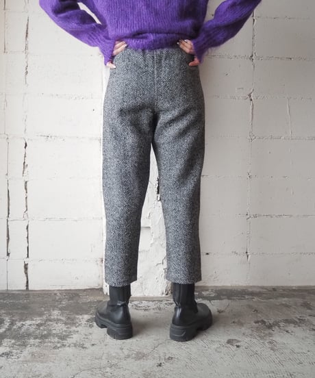 Tweed Easy Pants BKWH