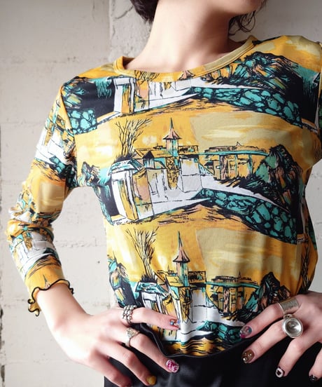 Landscape Print Tops YE