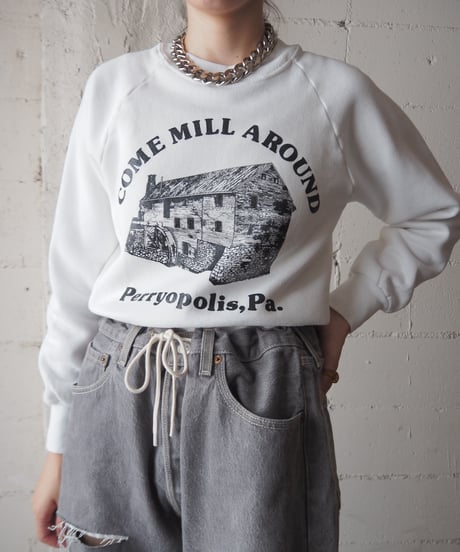 1980’s FRUIT OF THE LOOM COME MILL AROUND Sweat WH