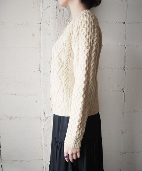 Crew Neck Fisherman Cardigan IV