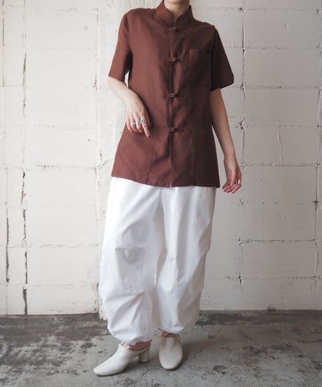 S/S Linen China Shirt BR