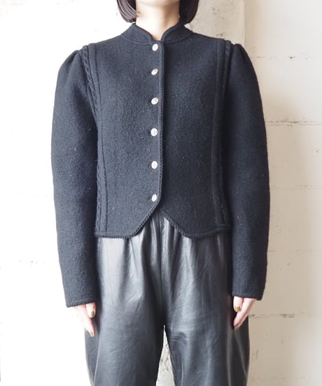 Tyrolean Wool Jacket Cardigan BK