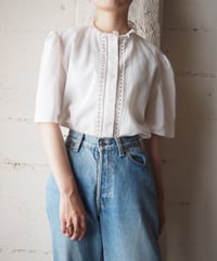 1970's Euro Cutwork Lace Collar Blouse WH