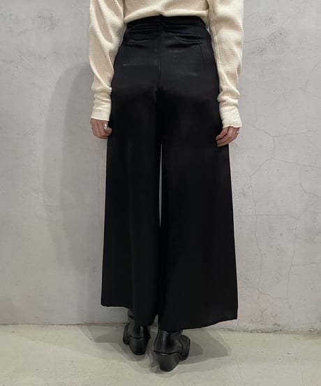 Satin Wide Pants BK