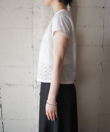 1960-70's Eyelet Embroidered Blouse WH