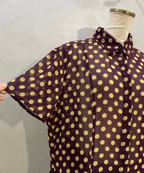 S/S Dot Sheer Shirt PUR