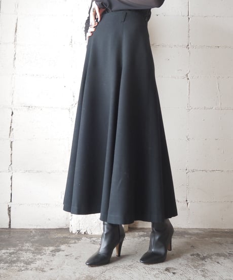 Wool Flared Skirt BK