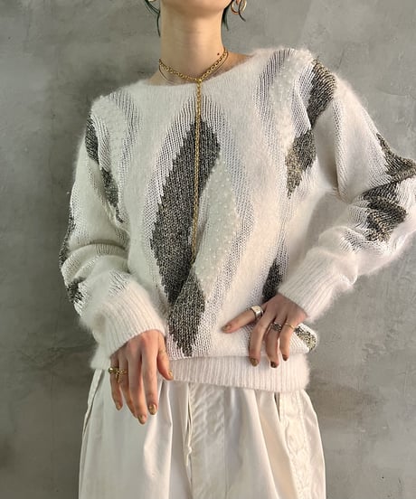 Angora Mix Pearl Design Knit WHSI