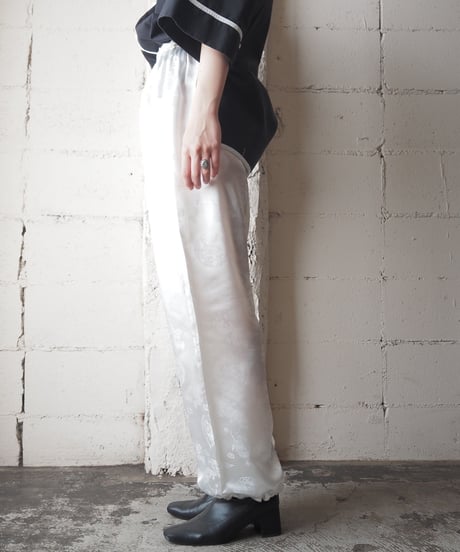 Dragon Pattern Wide Satin Pants WH