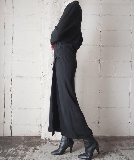 China Button Knit Gown BK