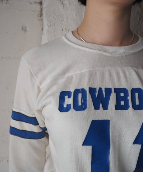 1980's COWBOYS "11" Football Tee WH BL