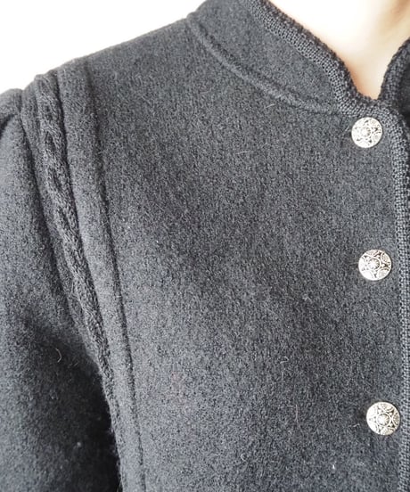 Tyrolean Wool Jacket Cardigan BK