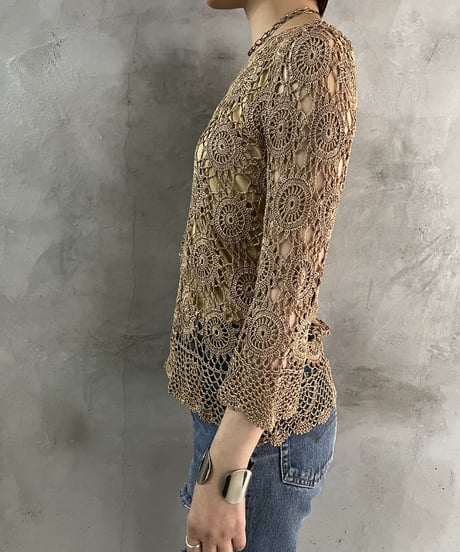 Crochet Vneck Pullover BE