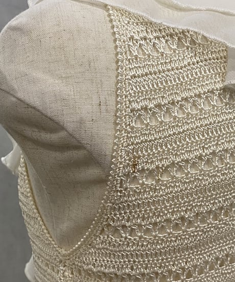 Ruffle Frill×Crochet N/S Tops IV