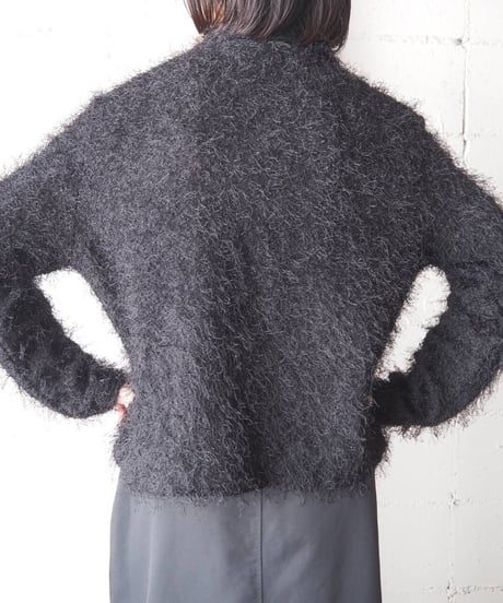 Zip Up Shaggy Shirt Jacket BK