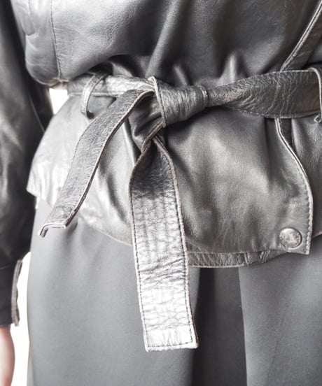 Design Sleeve Stand Collas Leather Jacket BK