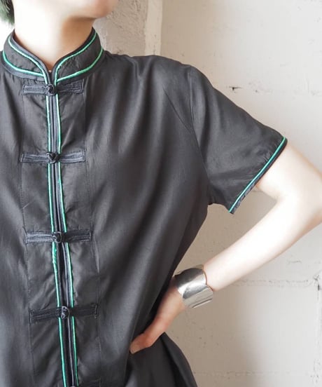 Piping Design China Shirt BKGN