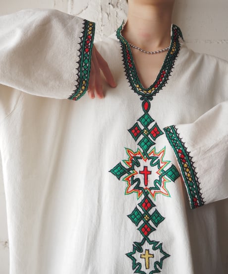 1950's Embroidery Shirt Dress WH