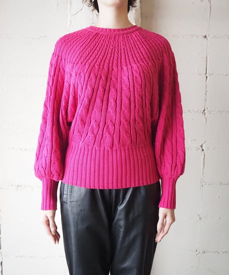 Dolman Sleeve Cable Knit PI