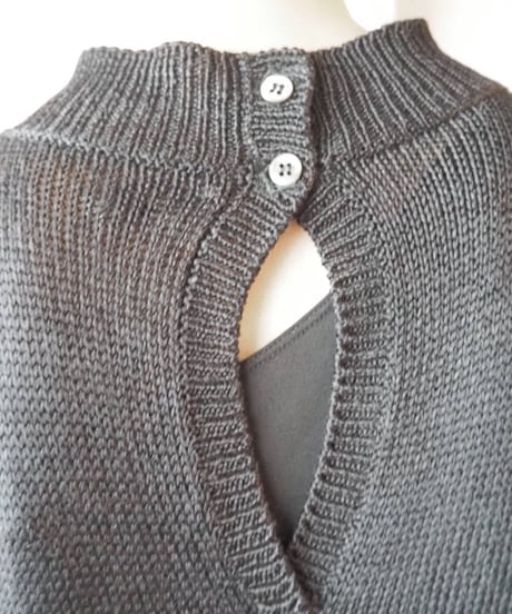 Calvin Klein Linen Knit Vest BK PUR