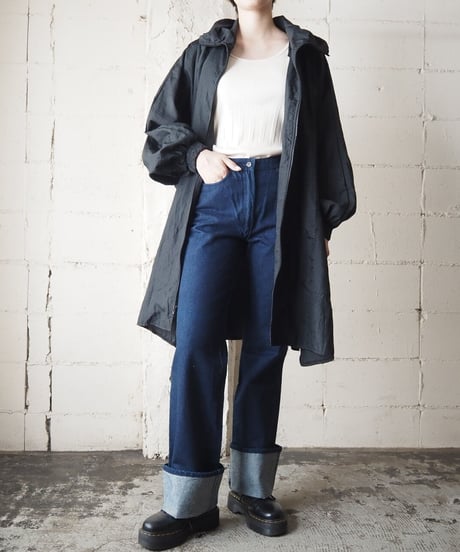 Stand Collar Dolman Long Jacket BK