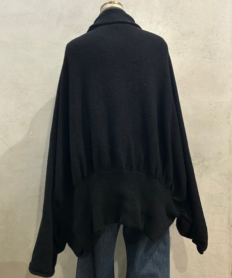 Y's Asymmetric Wool Cardigan BK