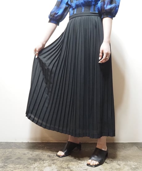 Sheer Pleated Skirt BK