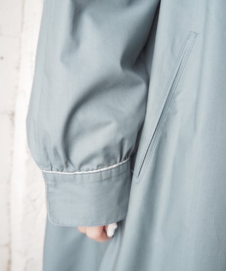 1970's Stripe Yoke Stand Collar Coat GRBL